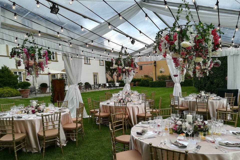 Floral chandeliers