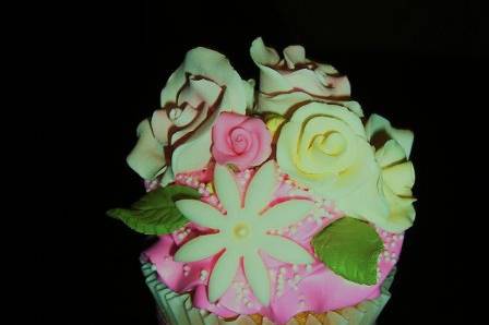 Detail of Jenny's special cup cake.
