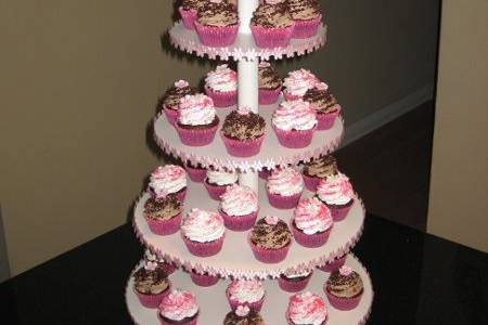 Cup cake tower ordered by Rick the Wedding Coordinator for a Baby Christening.