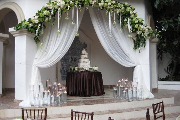View of the cake table.