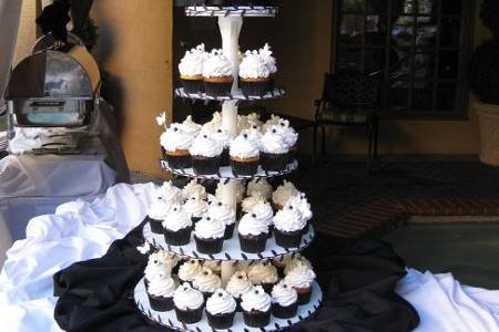 Christy and Enmanuel Wedding Cup cake tower