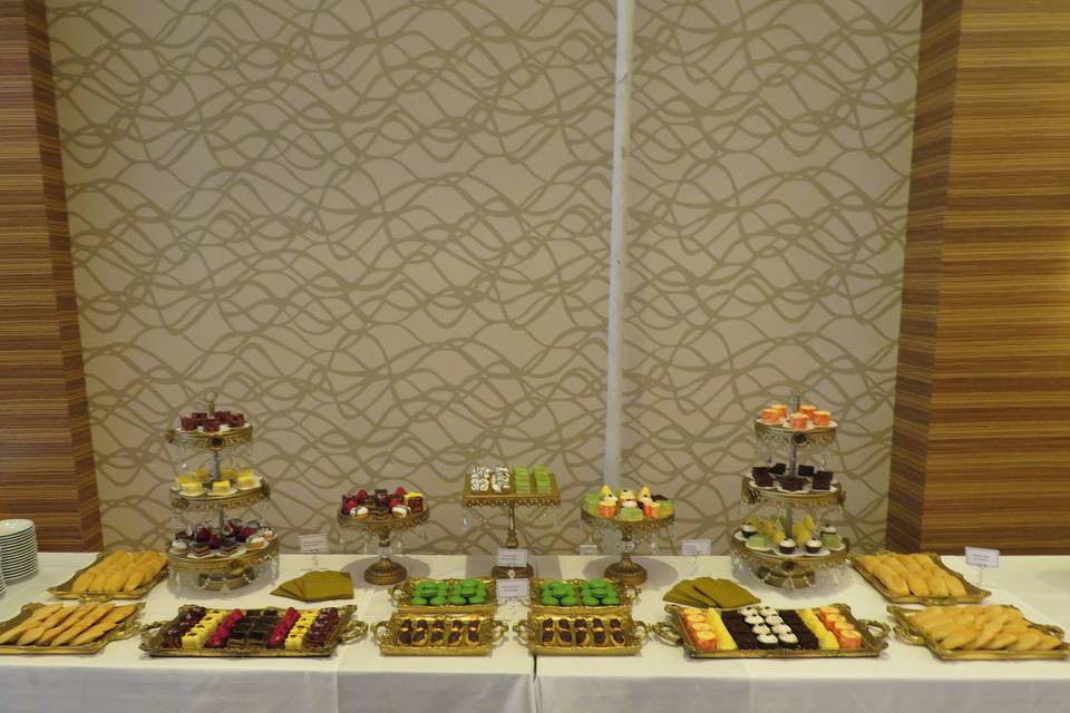 Dessert table at Pasea Hotel in Huntington Beach CA
