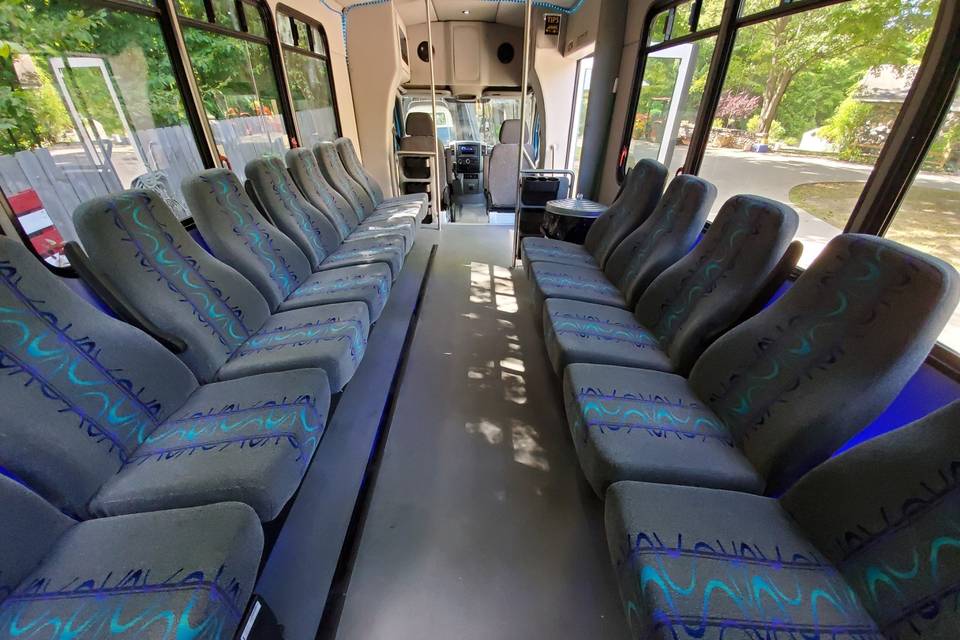 Party bus interior