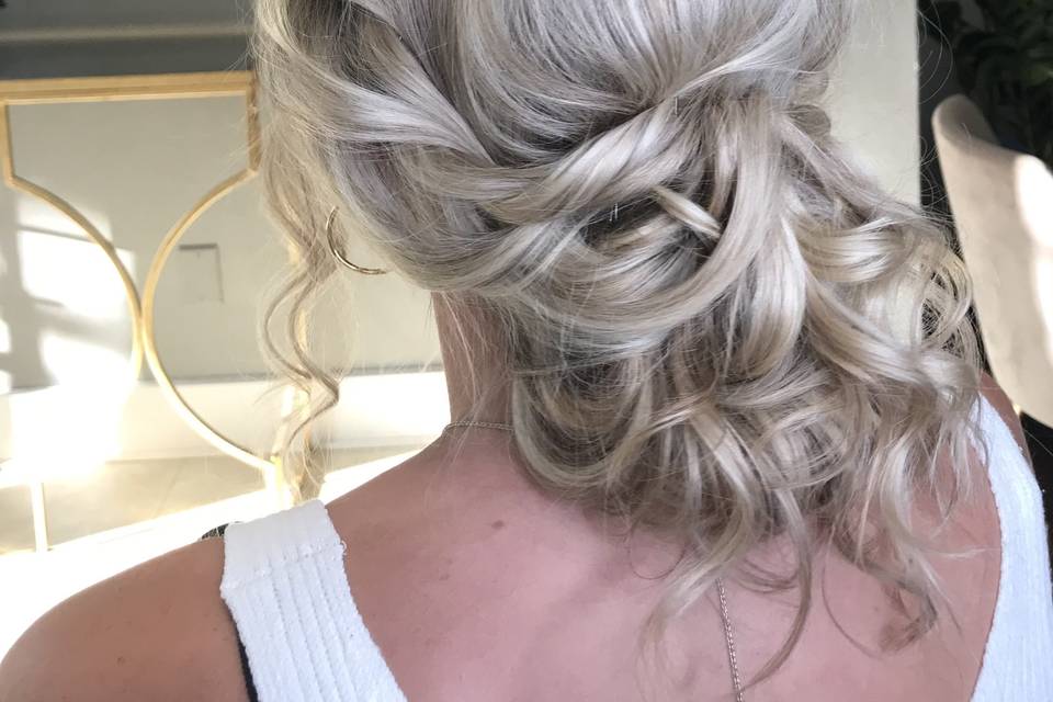 Textured Up Do Bride Trial