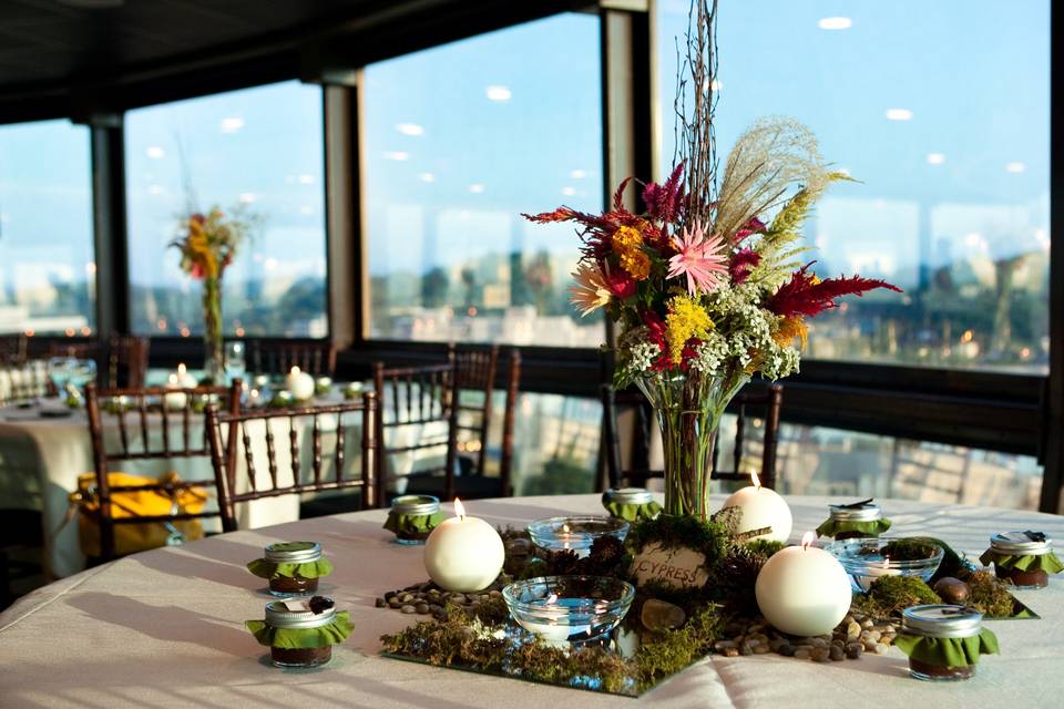 Wildflower centerpieces