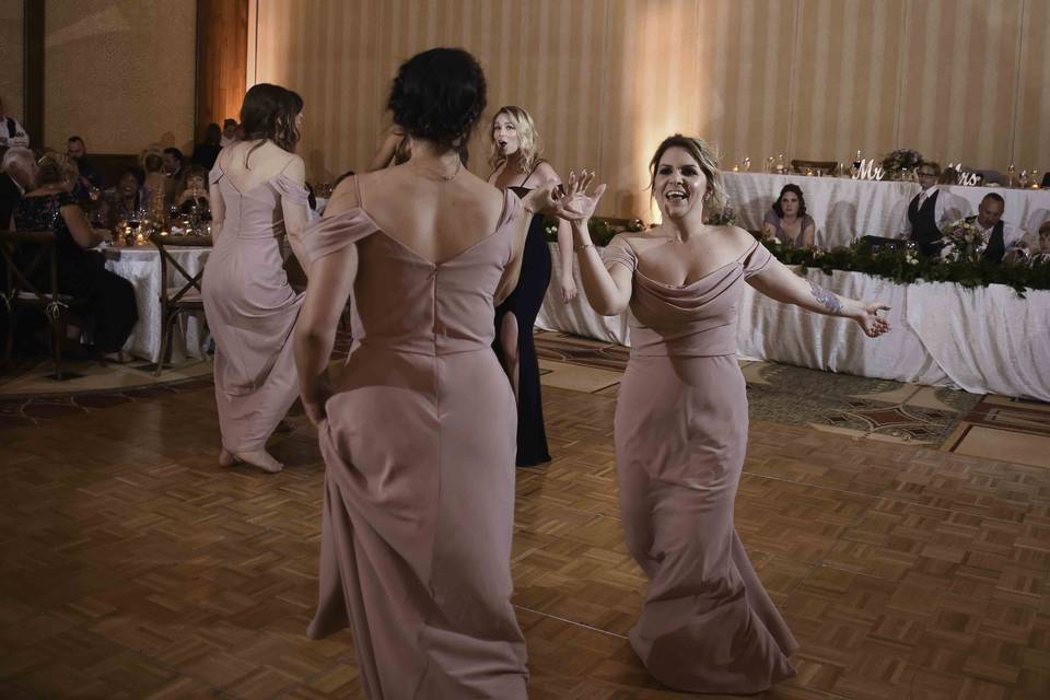 Bridesmaids Dancing