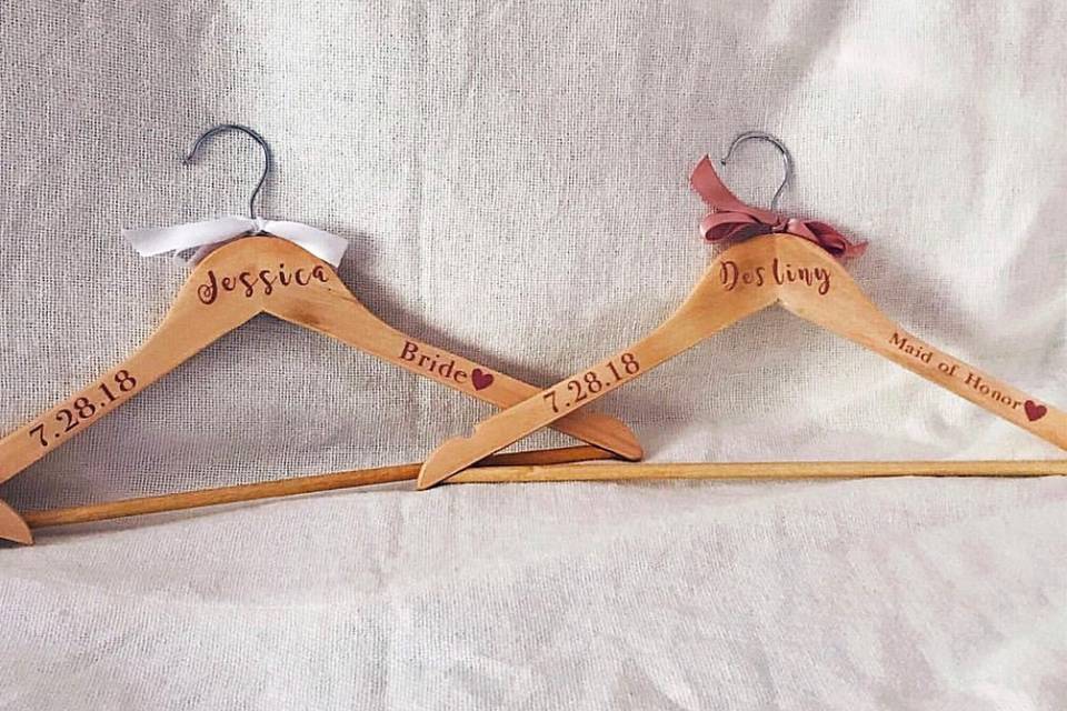 Custom wooden hangers