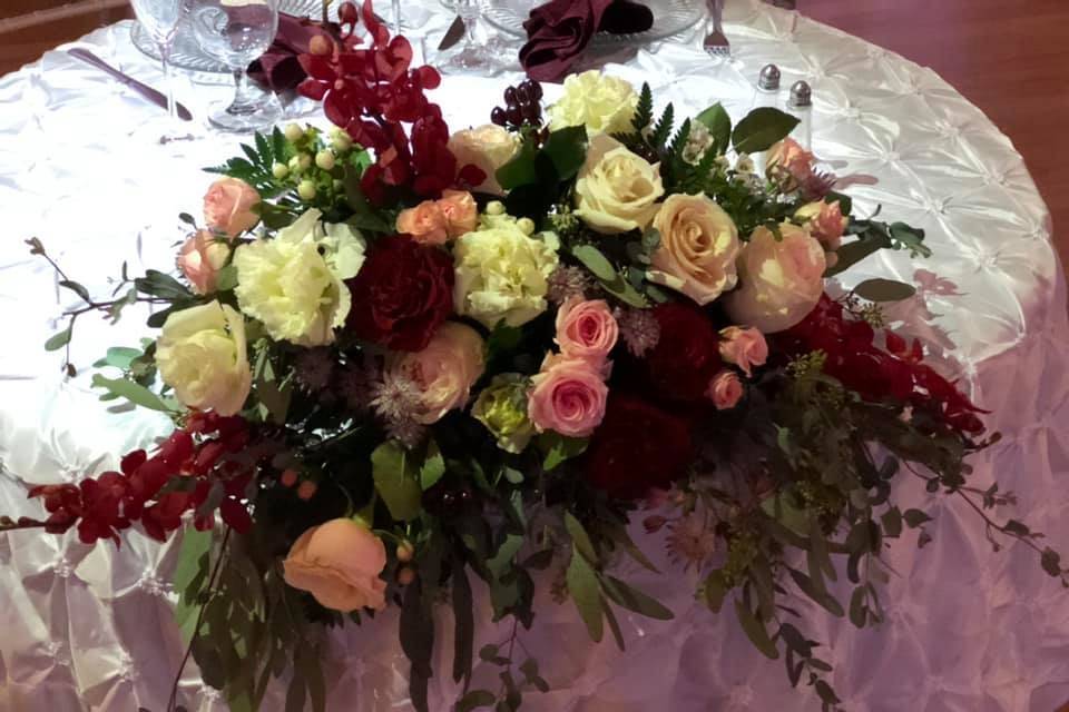 Sweetheart table flowers