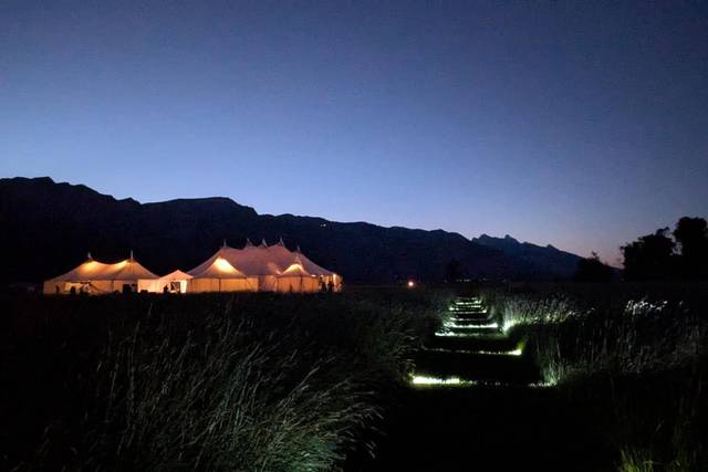 Tent with Tetons