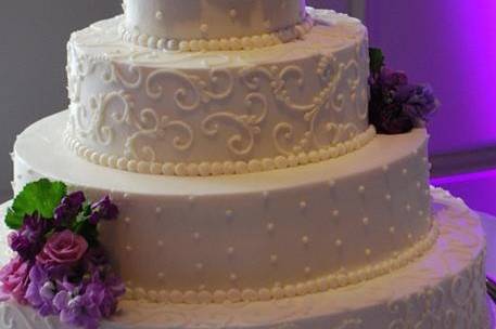 Heart Scroll Wedding Cake