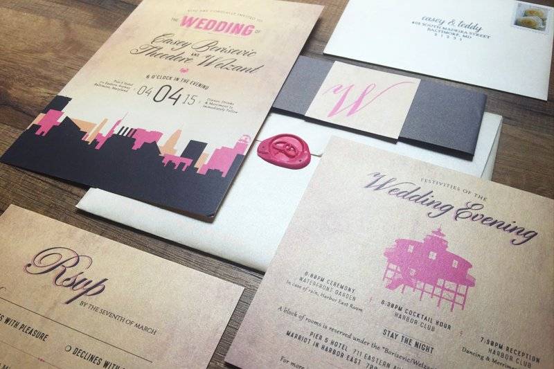 Stylish invitation package