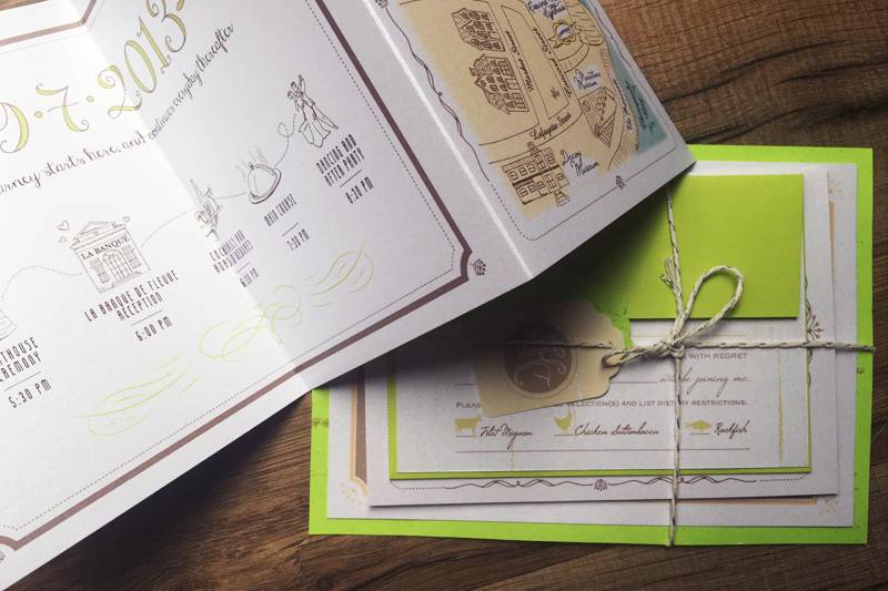 Vintage invite package