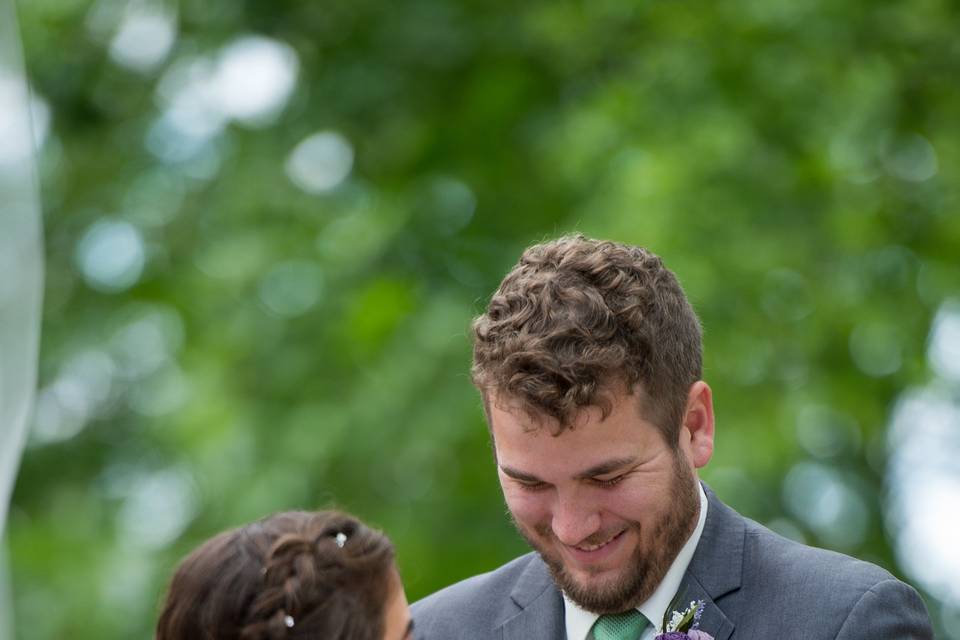 Saying their vows