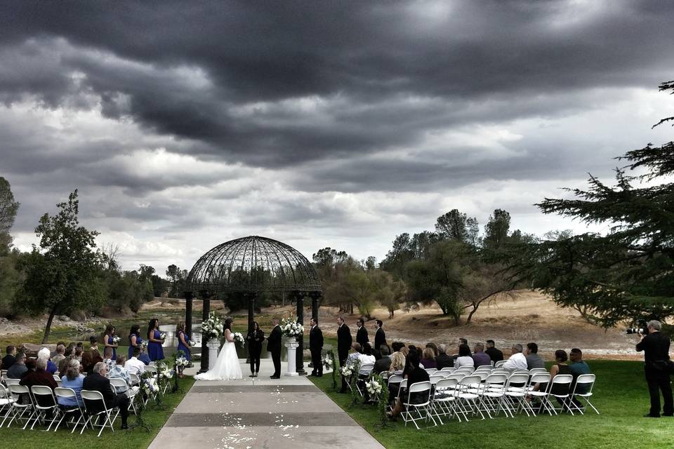 Outdoor wedding ceremony