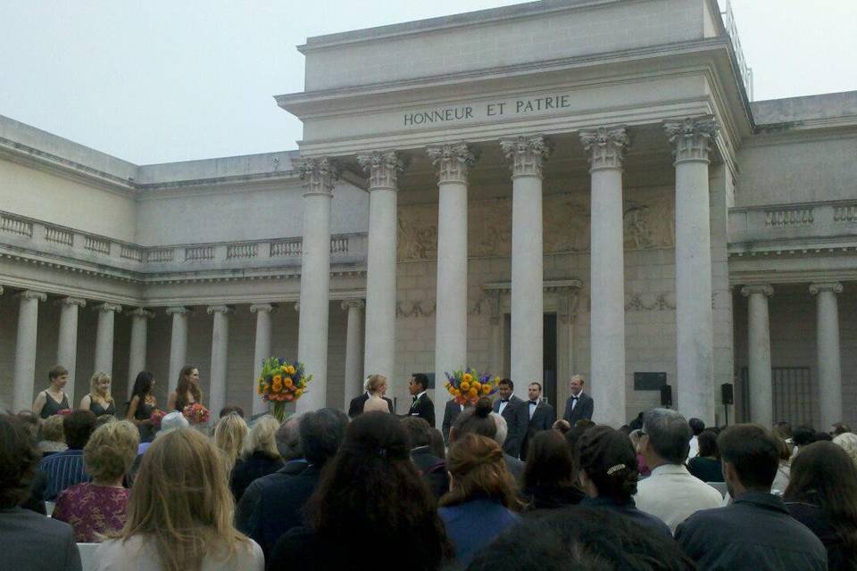 Outdoor wedding ceremony