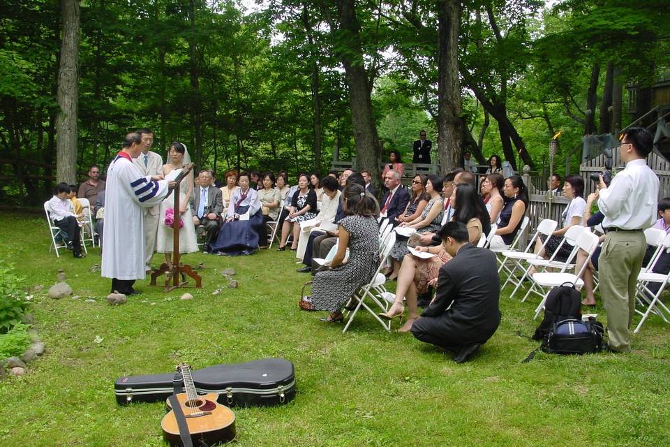 Outdoor wedding ceremony