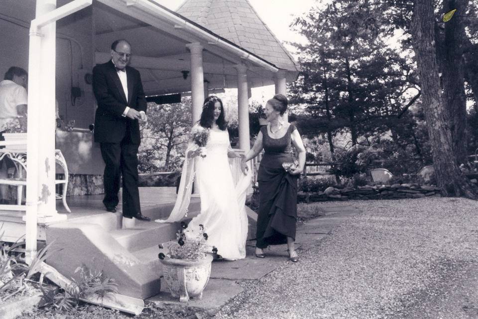 Bride with her parents