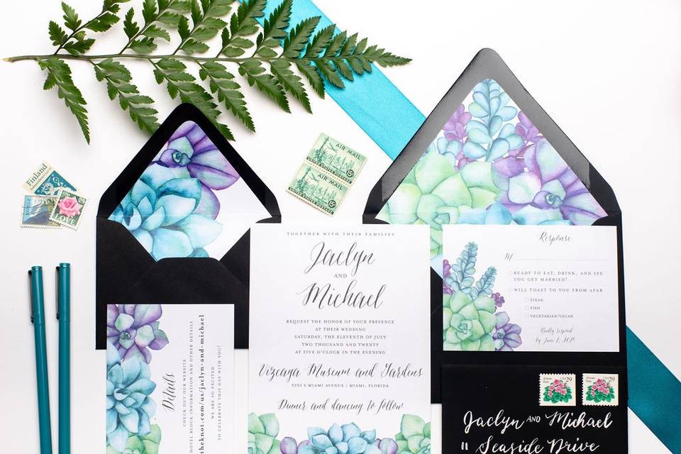 Succulents Invitation Suite