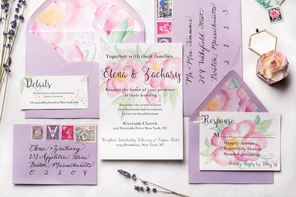 Peony Invitation Suite