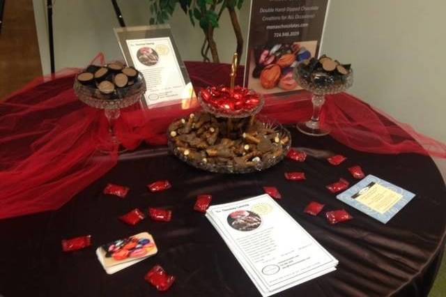 Chocolate catering and Pittsburgh traditional wedding cookie table treats.