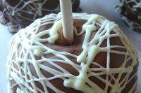 Gourmet chocolate caramel apple wedding favor.