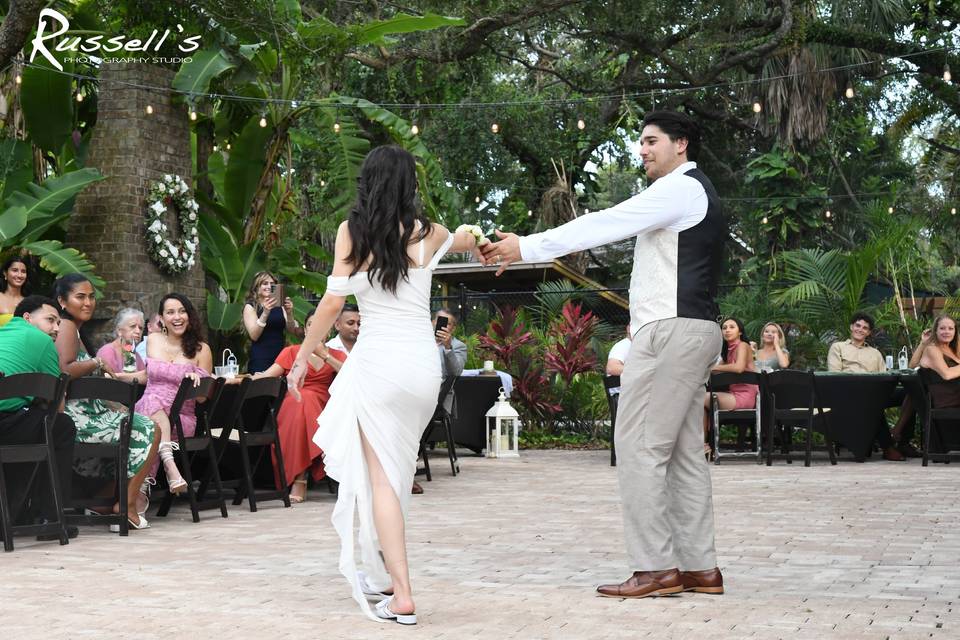 Reception on Outdoor Patio