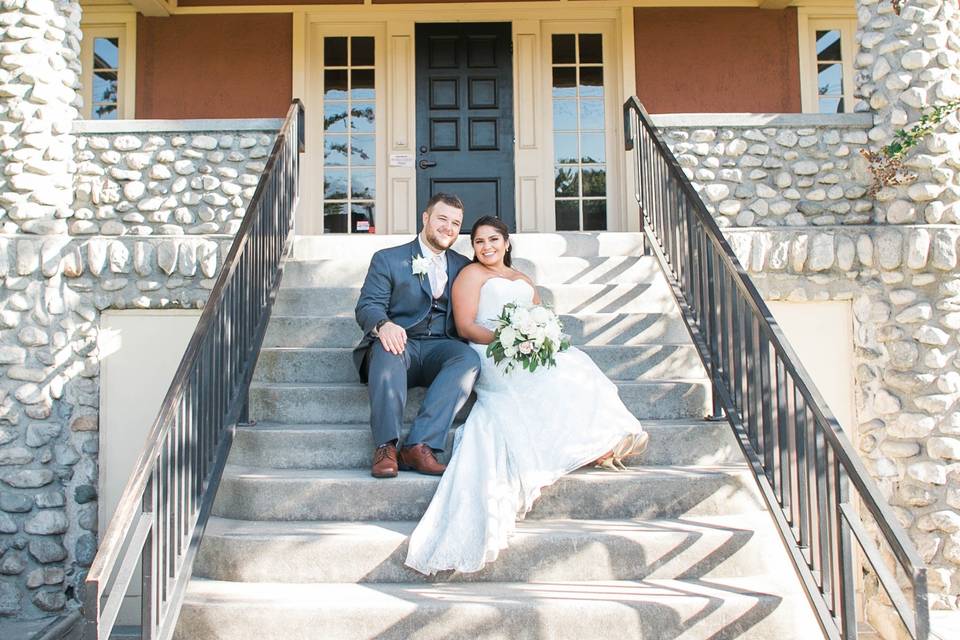 Couple on the stairs