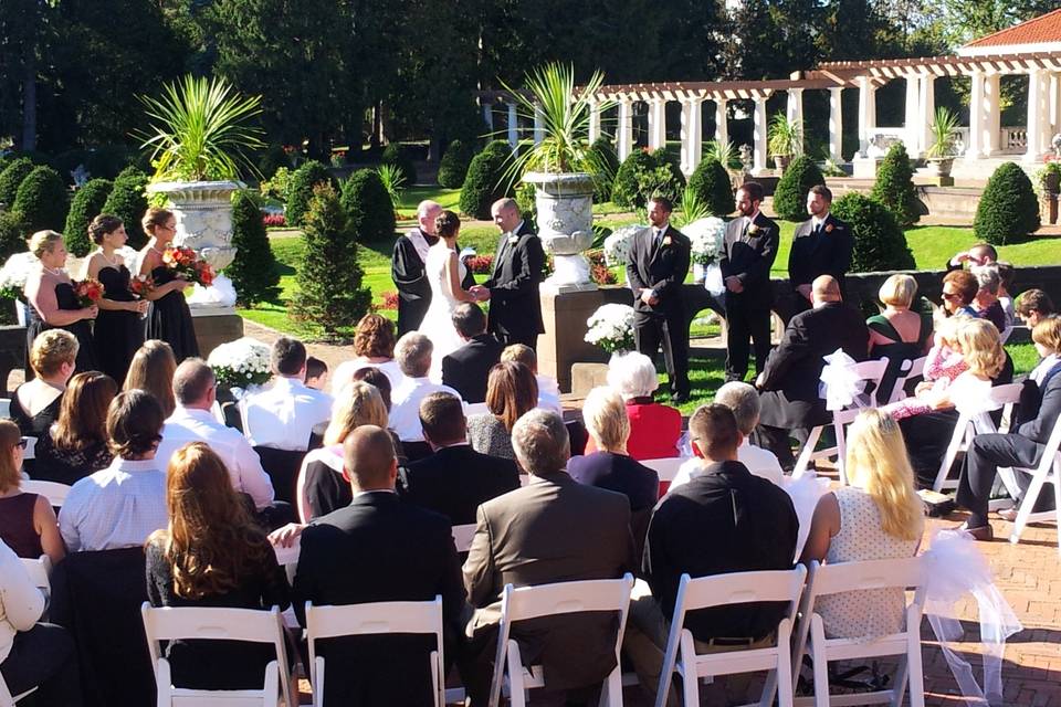 Outdoor wedding ceremony