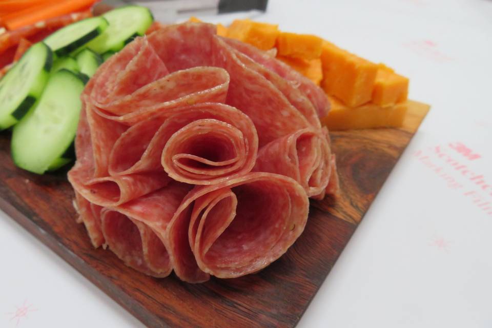 Detailed charcuterie