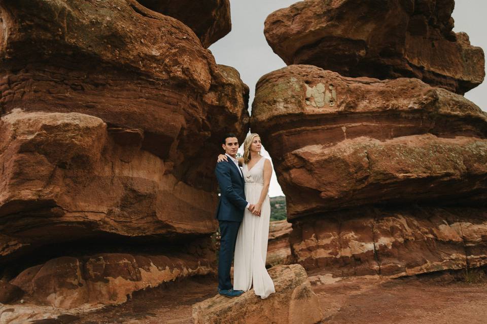 Garden of the gods wedding portraits