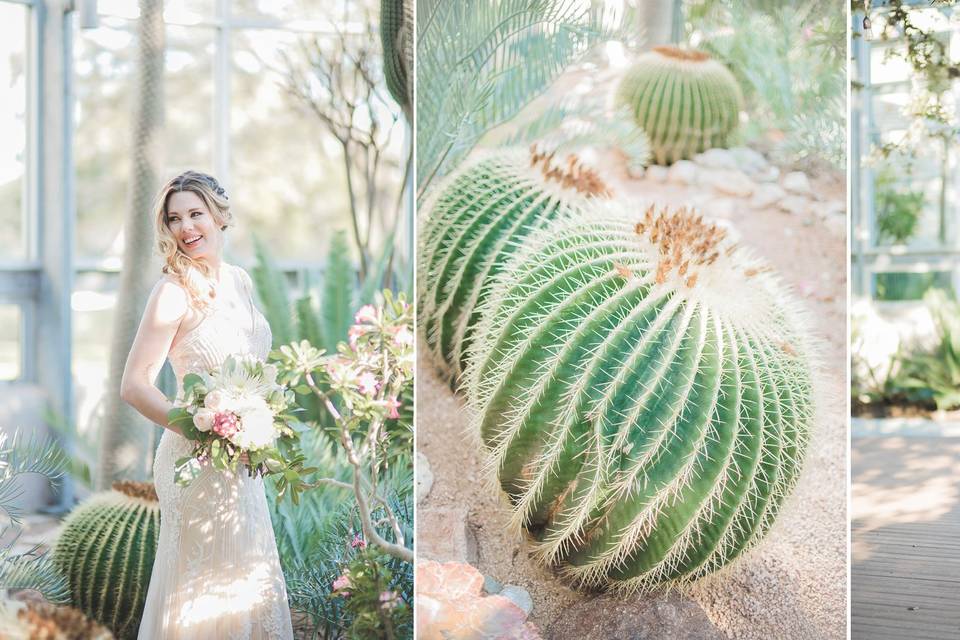 Bridal session at The Greenhouse at Driftwood wedding venue by Harper Blankenship.