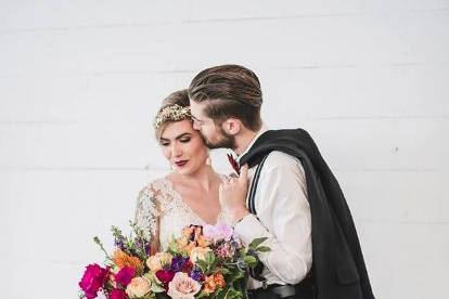 Bride and groom at Venue 311 in Plantersville, Texas by Harper Blankenship.
