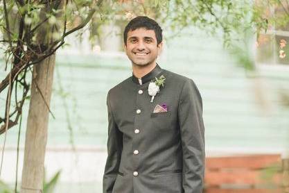 Groom from an indian fusion wedding in Austin, Texas. Wedding Photography by Harper Blankenship.