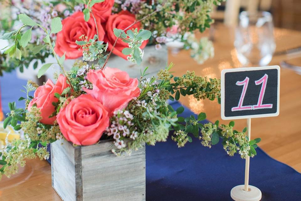 Blue table linen