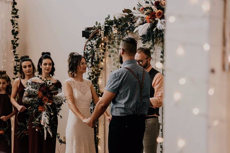 Boho wedding ceremony