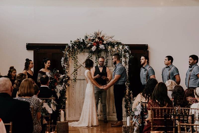 Boho wedding ceremony