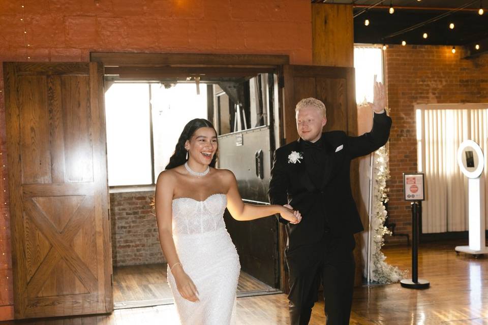 Black red white wedding