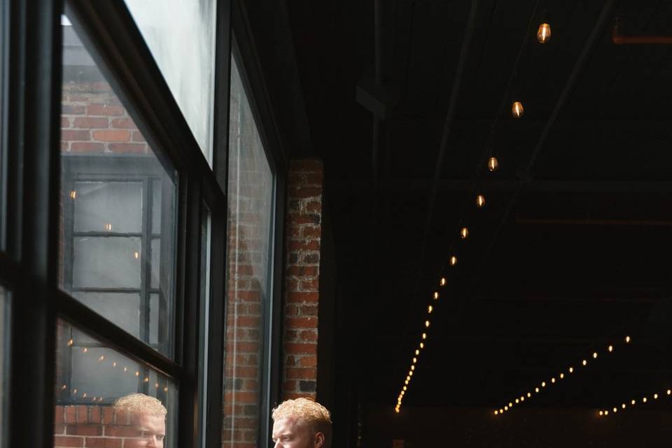 Black red white wedding