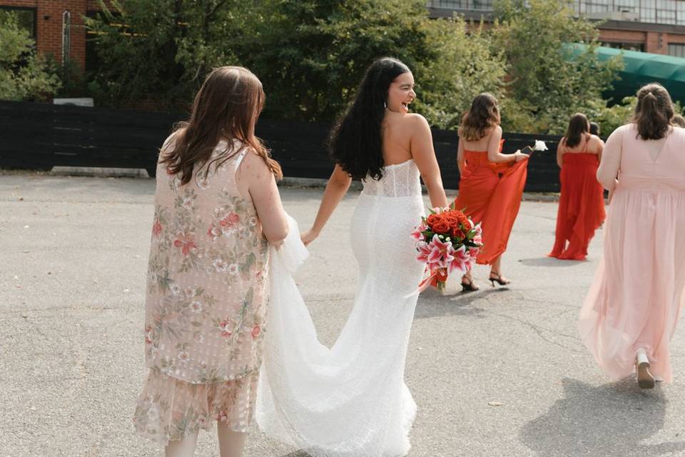 Black red white wedding