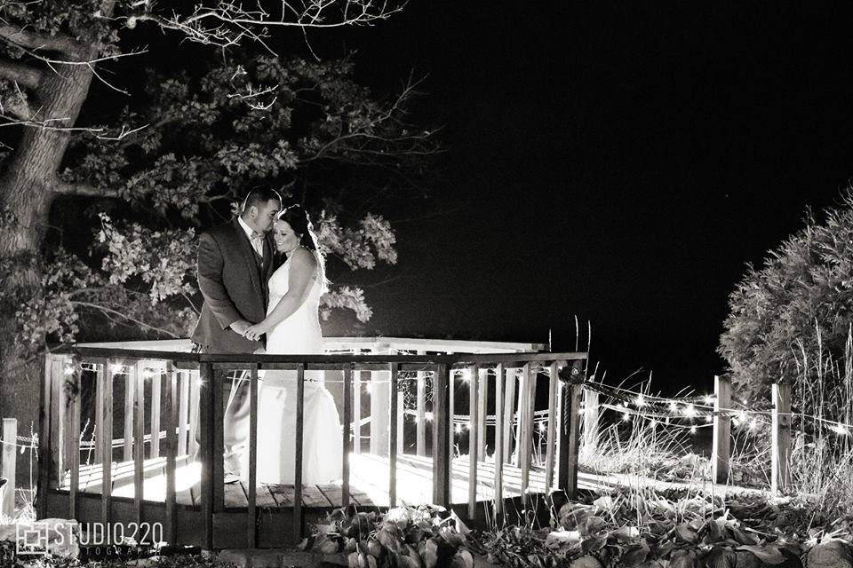 Black and white gazebo