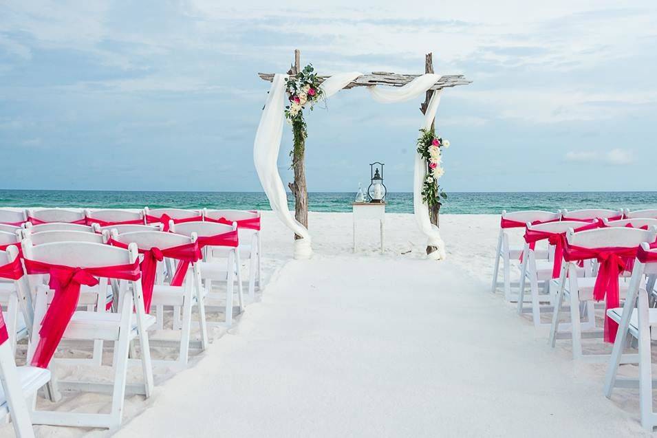 Wedding ceremony set-up