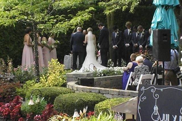 Wedding ceremony area