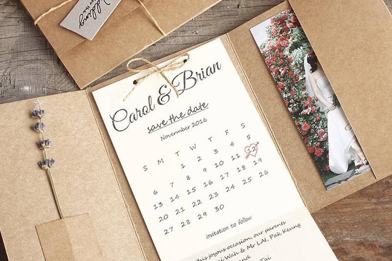 Zoey + Jack Save The Date  Custom Save The Dates for Weddings – Biba  Letterpress Studio