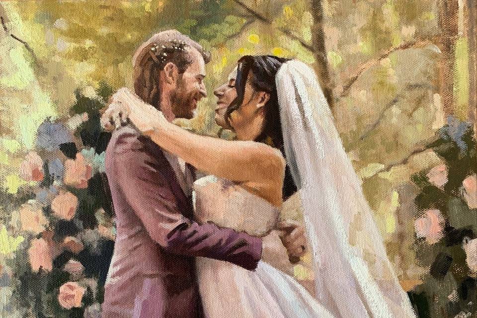 Ian & Melissa, Oil on canvas
