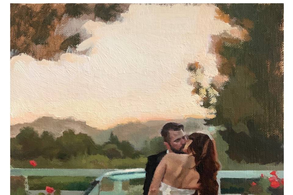 Sunset Kiss, Oil on canvas