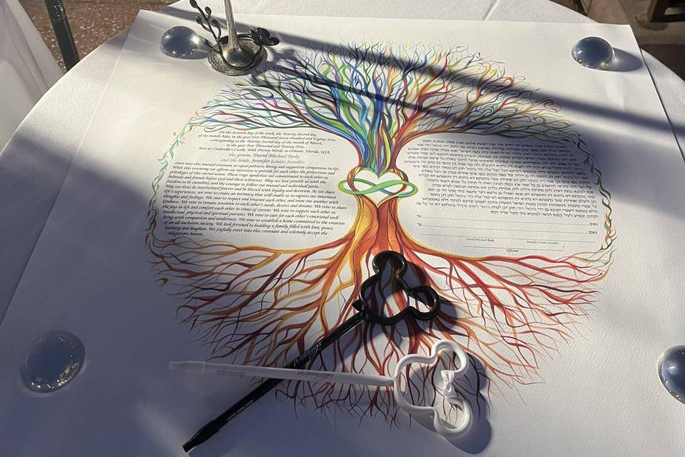 Ketubah, ready to sign