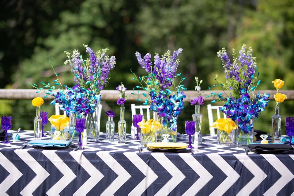 Chevron long at bridal shower