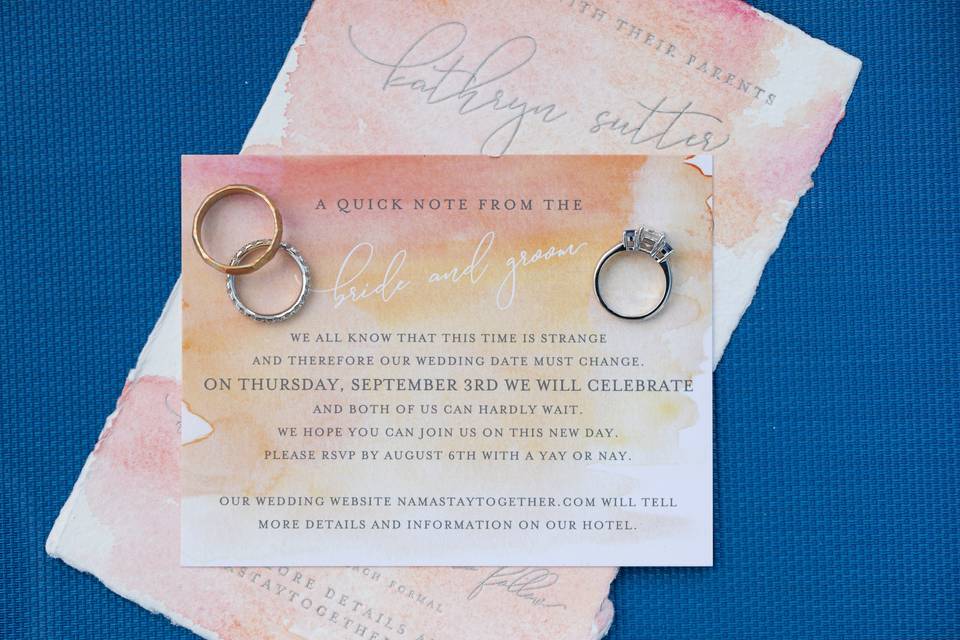 Watercolor invitations