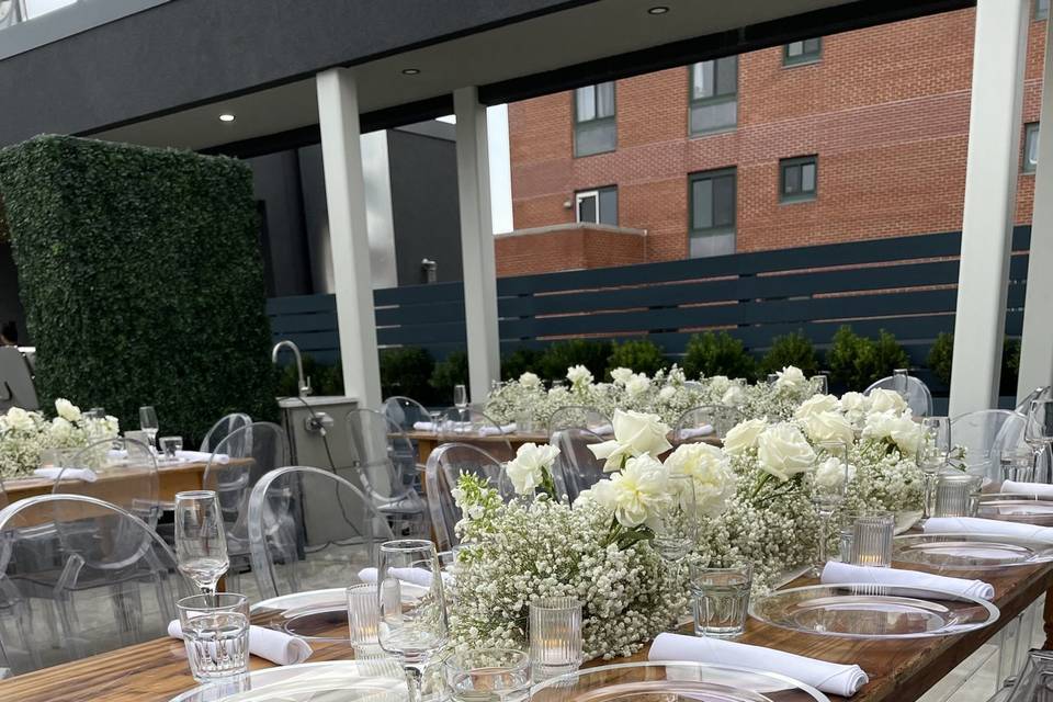 Outdoor rooftop floral