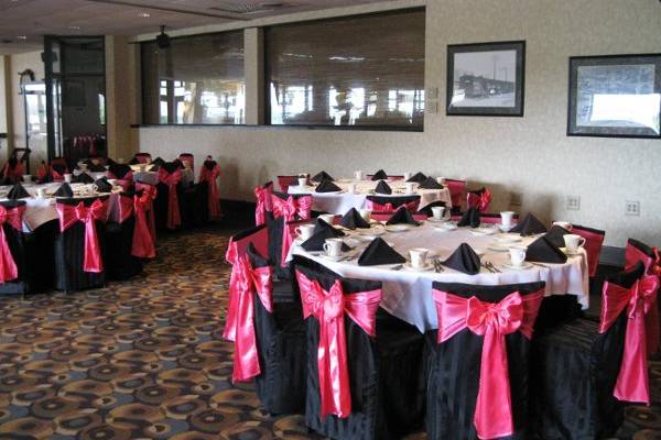 fuscia satin sashes